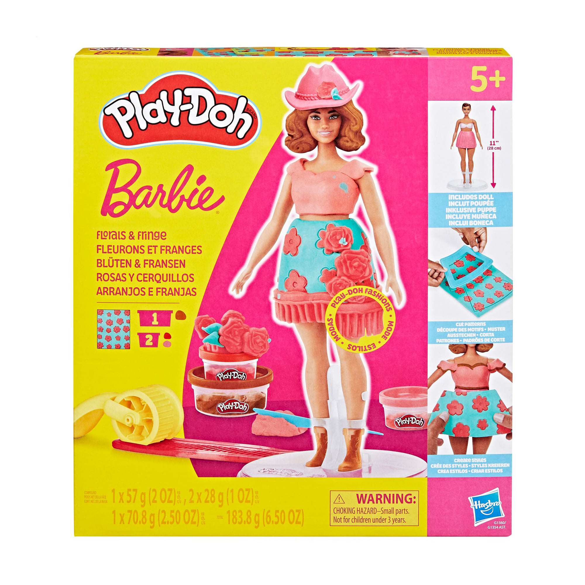 Дитячий набір для творчості Play-Doh Barbie Florals And Fringe Doll Set від 5 років (G1360)